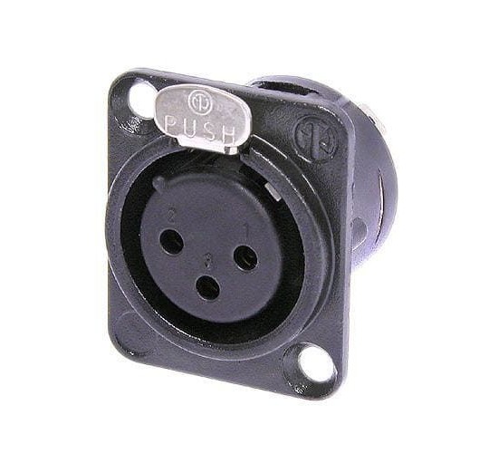 Neutrik NC3FD-L-B-1 панельный разъем XLR3F гнездо, тип D