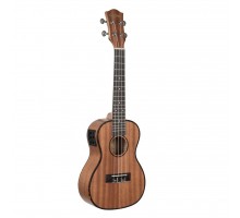 Cascha HH-2035E Mahogany Series Укулеле концертный со звукоснимателем, с чехлом, цвет натуральный