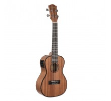 Cascha HH-2035E Mahogany Series Укулеле концертный со звукоснимателем, с чехлом, цвет натуральный