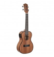 Cascha HH-2035E Mahogany Series Укулеле концертный со звукоснимателем, с чехлом, цвет натуральный