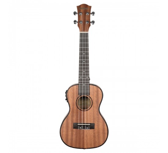 Cascha HH-2035E Mahogany Series Укулеле концертный со звукоснимателем, с чехлом, цвет натуральный