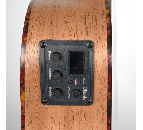 Cascha HH-2035E Mahogany Series Укулеле концертный со звукоснимателем, с чехлом, цвет натуральный