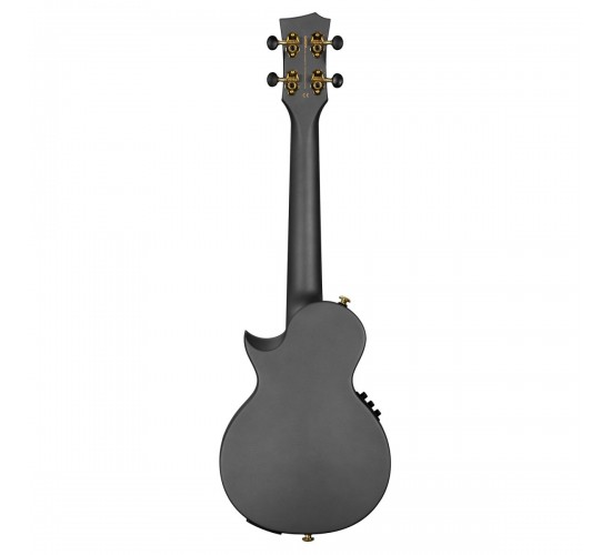 Cascha HH-2258E Carbon Fibre Укулеле концертный трансакустическая, с чехлом, черная, углеволокно