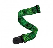 Planet Waves P20W1506 Ремень для гитары, полиэстер, рисунок «Green Optical Orbs»