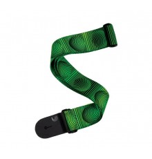Planet Waves P20W1506 Ремень для гитары, полиэстер, рисунок «Green Optical Orbs»
