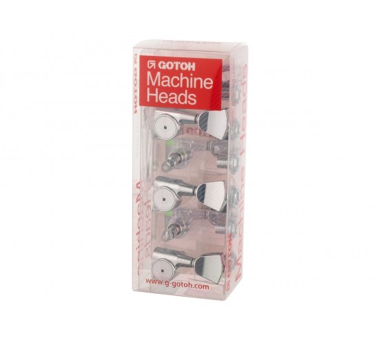 Gotoh SG381-HAPM-04-C-L3+R3 Колки для гитары 3+3, локовые, хром