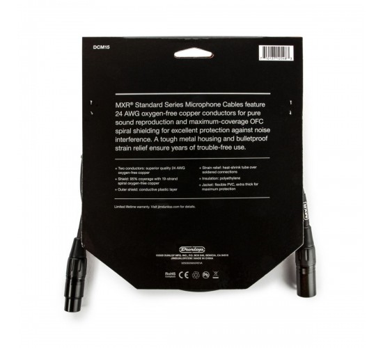 Dunlop DCM15 MXR Микрофонный кабель, 4.5м