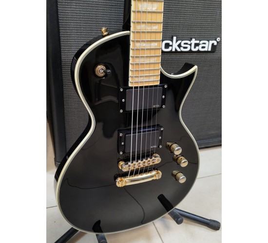 LTD by ESP Deluxe EC-1000M электрогитара, цвет черный, Корея USED