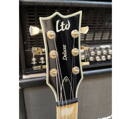 LTD by ESP Deluxe EC-1000M электрогитара, цвет черный, Корея USED