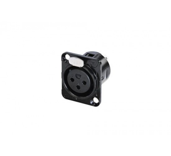 Rean RC3FDL-B панельный разъем XLR female, 3 контакта, черненый корпус