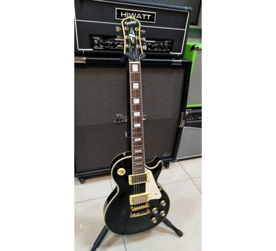 Epiphone Les Paul Custom электрогитара, цвет черный Корея 1998 USED