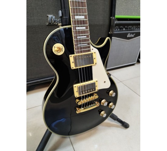 Epiphone Les Paul Custom электрогитара, цвет черный Корея 1998 USED