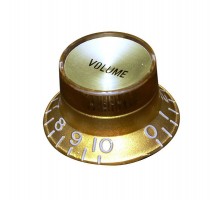 Hosco KG-130V Ручка потенциометра, Volume, золото, метрическая