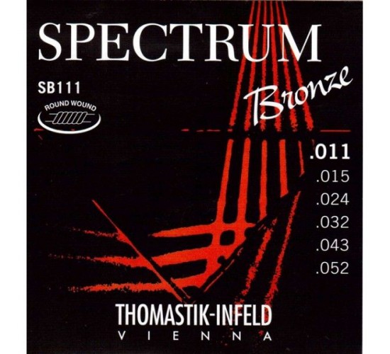 Thomastik SB111 Spectrum Bronze Комплект струн для акустической гитары, сталь/бронза, 011-052