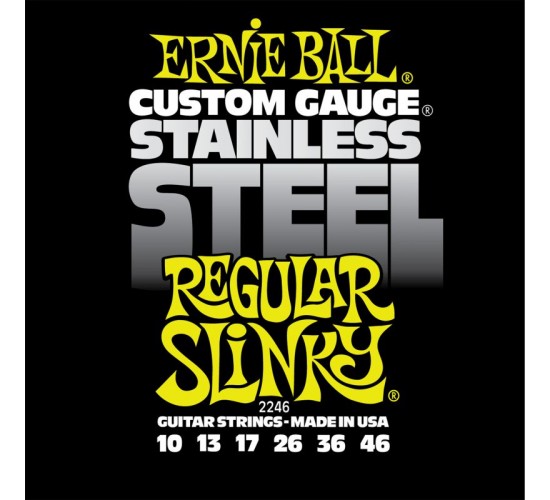 Ernie Ball 2246 струны для эл.гитары Stainless Steel Regular Slinky (10-13-17-26-36-46)