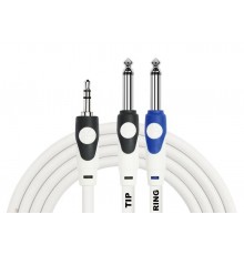 Kirlin LGY-362L 2M WH кабель Y-образный 2 м, Разъемы: 3.5 мм стерео миниджек - 2 x 1/4" моно джек
