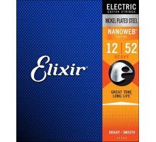 Elixir 12152 NANOWEB Комплект струн для электрогитары, Heavy, 12-52