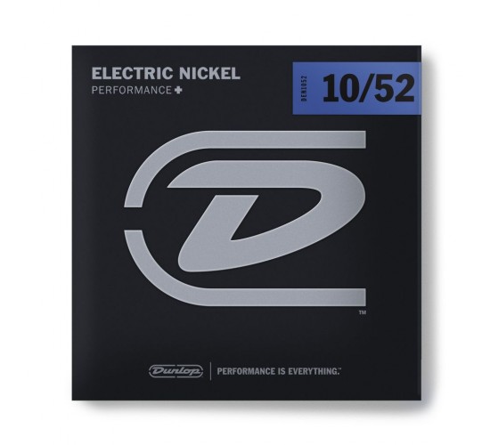 Dunlop DEN1052 комплект струн для электрогитары, никелированные, Light/Heavy, 10-52