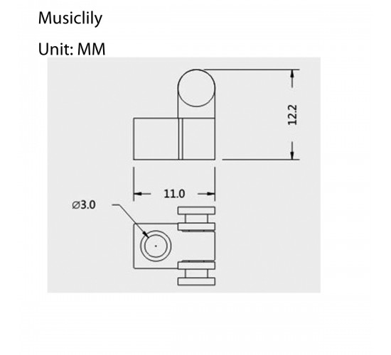 Musiclily MX0655-4 Ретейнер для гитары роликовый, хром, 1 шт