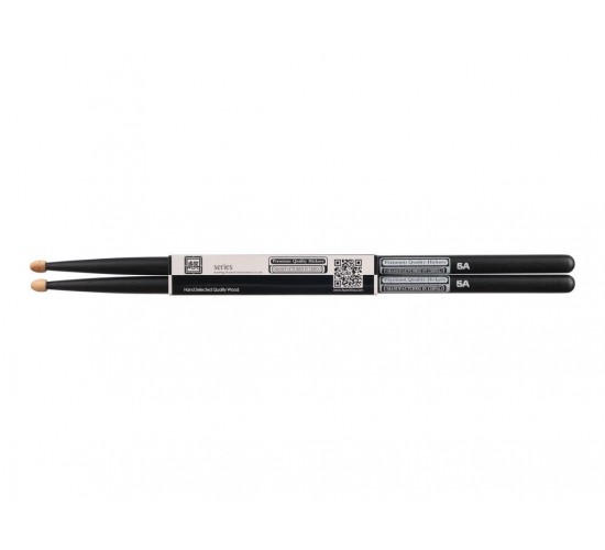 HUN 10103006 Colored Series QI 5A BLACK Барабанные палочки, орех гикори, черные