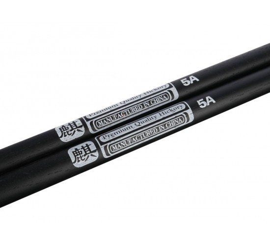 HUN 10103006 Colored Series QI 5A BLACK Барабанные палочки, орех гикори, черные