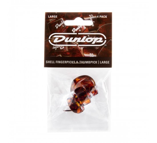 Dunlop 9020TP Plastic Fingerpick 4Pack когти 3шт + когти на большой палец 1шт, жесткие