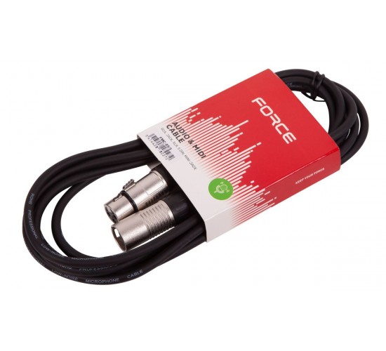 Force FMC-05/3 Шнур микрофонный XLR (F) - XLR (M) (3мх6мм)