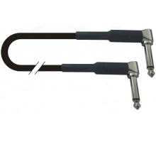 Force FGC-19/025L гитарный патч шнур, jack - jack, угловые штекеры, длина 25см