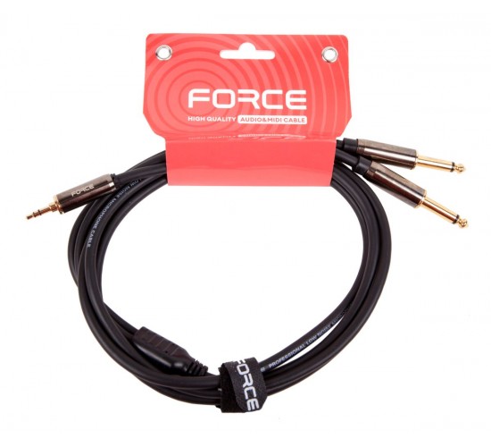 Force FLC-11/2 аудио шнур 2хJack1/4 mono-Jack mini stereo (2,0м)
