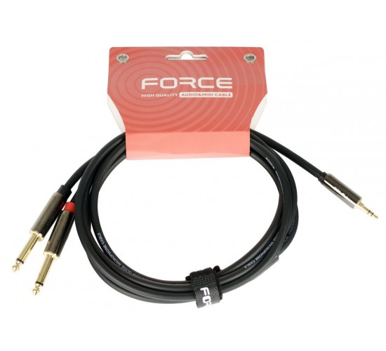 Force FLC-11/2 аудио шнур 2хJack1/4 mono-Jack mini stereo (2,0м)