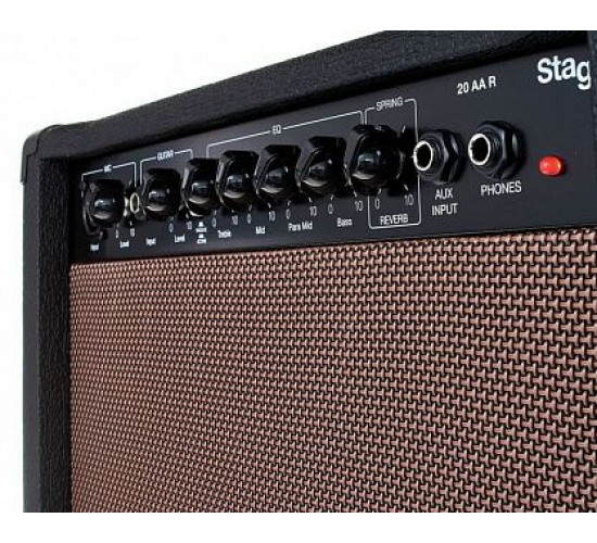 Stagg 20 AA комбо для акустической гитары 20 Вт, ревер