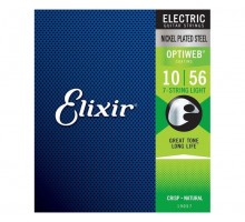 Elixir 19057 Optiweb Комплект струн для 7-струнной электрогитары, никелированная сталь, Light 10-56