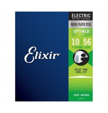 Elixir 19057 Optiweb Комплект струн для 7-струнной электрогитары, никелированная сталь, Light 10-56