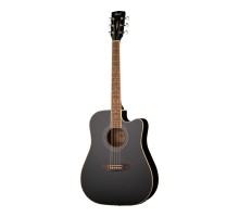 Cort AD880CE BK электроакустическая гитара с вырезом, корпус дредноут, цвет черный