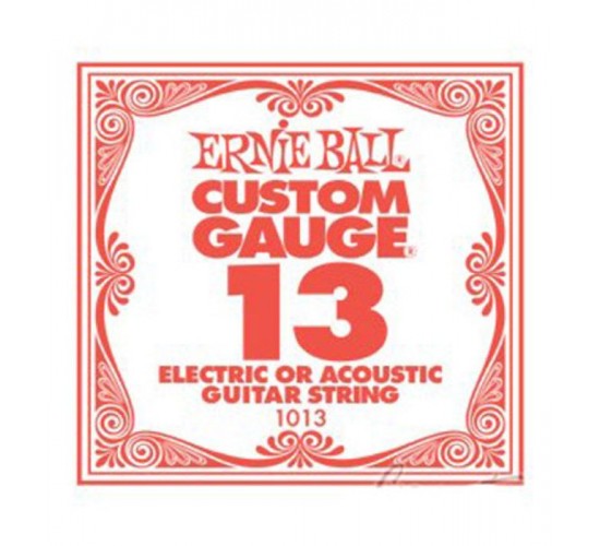 Ernie Ball 1013 струна для электро и акустических гитар. Сталь, калибр .013