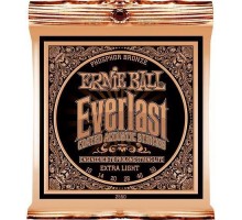 Ernie Ball 2550 струны для акуст.гитары Everlast Coated Phosphor Bronze Extra Light (10-14-20w-28-40-50)  фосфорная бронза с нанонапылением