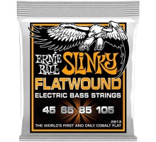 Ernie Ball 2813 струны для бас-гитары Hybrid Slinky Flatwound Bass (45-65-85-105)