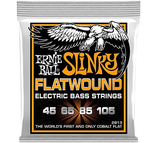 Ernie Ball 2813 струны для бас-гитары Hybrid Slinky Flatwound Bass (45-65-85-105)