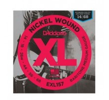 D'Addario EXL157 XL NICKEL WOUND Струны для электрогитары Baritone-Medium 14-68