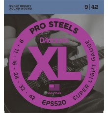 D'Addario EPS520 XL PRO STEEL Струны для электрогитары Super Light 9-42 EPS520