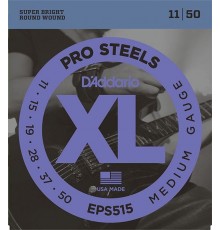 D'Addario EPS515 ProSteels Комплект струн для электрогитары, Medium, 11-50