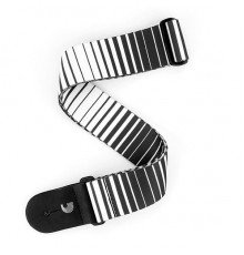 Planet Waves P20S1508 Rock Ремень для гитары, рисунок «Optical Stripes», белый