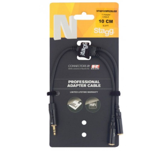 Stagg NYA010/MPS2MJSR Y-адаптер кабель серии N, 10 см