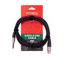Force FMC-15/3 Профессиональный микрофонный/коммутационный шнур XLR(F) - стерео джек (TRS)