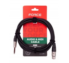 Force FMC-15/3 Профессиональный микрофонный/коммутационный шнур XLR(F) - стерео джек (TRS)
