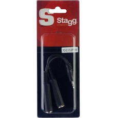 Stagg YC-0,1/1J2PFSH переходник, 1mini stereo Jack (папа) - 2x Jack (мама)