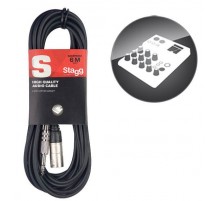 Stagg SAC6PSXM аудио кабель (XLR (F) - стерео джек 1/4"), 6м