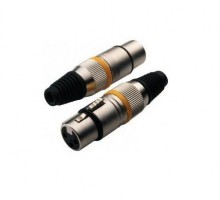Rockcable RCL10001 M кабельный балансный разъем XLR female, 3 контакта, металл/ крышка металл