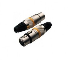 Rockcable RCL10001 M кабельный балансный разъем XLR female, 3 контакта, металл/ крышка металл