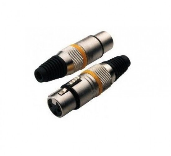 Rockcable RCL10001 M кабельный балансный разъем XLR female, 3 контакта, металл/ крышка металл